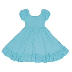 Kyte Baby Puff Sleeve Twirl Dress in Makai Best
