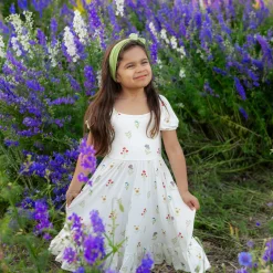 Kyte Baby Puff Sleeve Twirl Dress in Wildflower Clearance