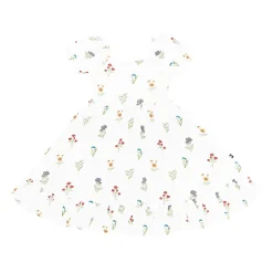 Kyte Baby Puff Sleeve Twirl Dress in Wildflower Clearance