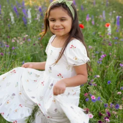Kyte Baby Puff Sleeve Twirl Dress in Wildflower Clearance