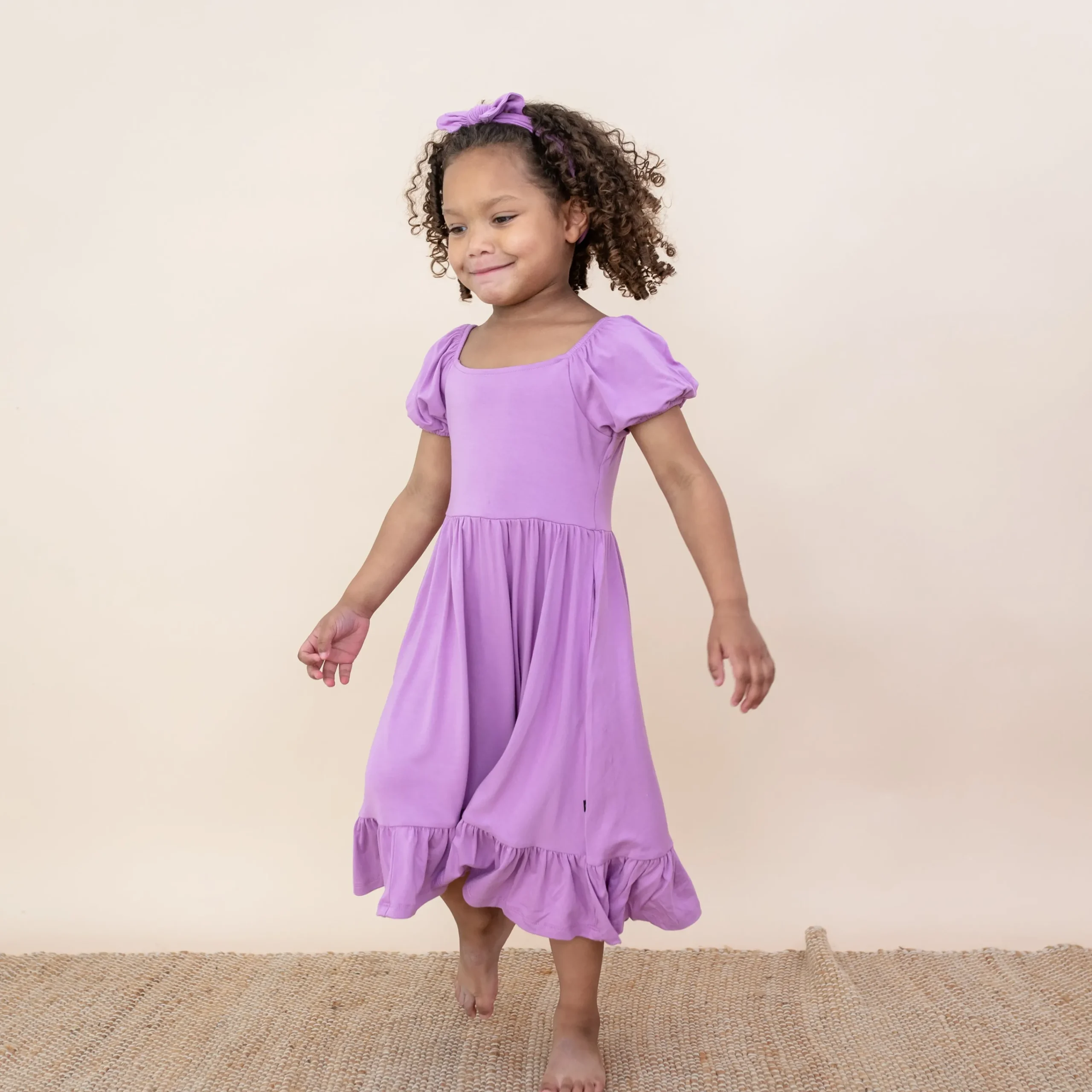 Kyte Baby Puff Sleeve Twirl Dress in Poi Outlet