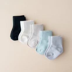 Kyte Baby Quarter Socks Combo 5-Pack in Neutral set Neutral Set: Cloud/Oat/Storm/Sage/Midnight Outlet
