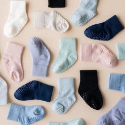 Kyte Baby Quarter Socks Combo 5-Pack in Pastel set Pastel Set: Cloud/Oat/Blush/Sage/Haze Outlet