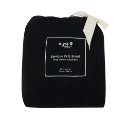 Kyte Baby Ribbed Crib Sheet in Midnight Discount