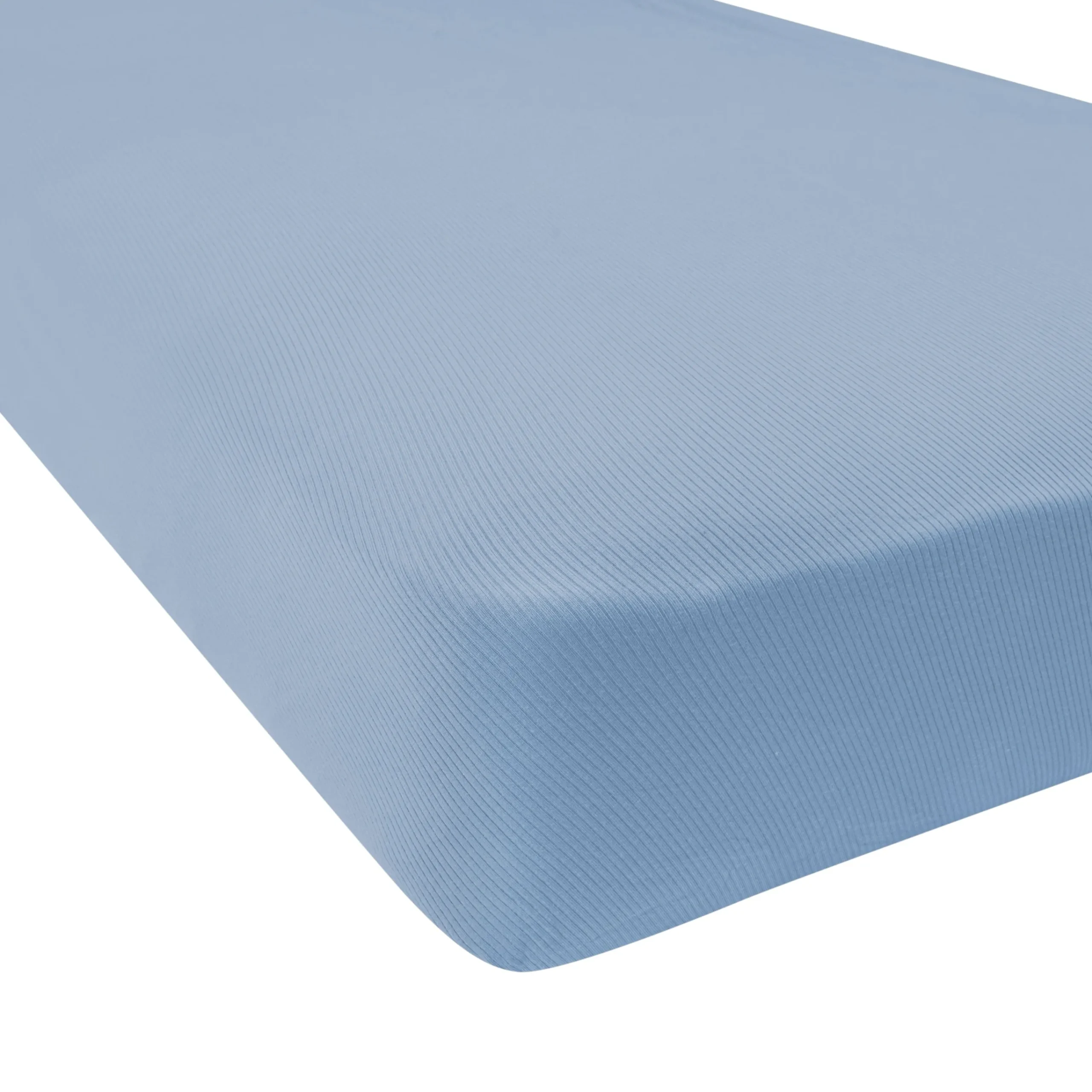 Kyte Baby Ribbed Crib Sheet in Slate New
