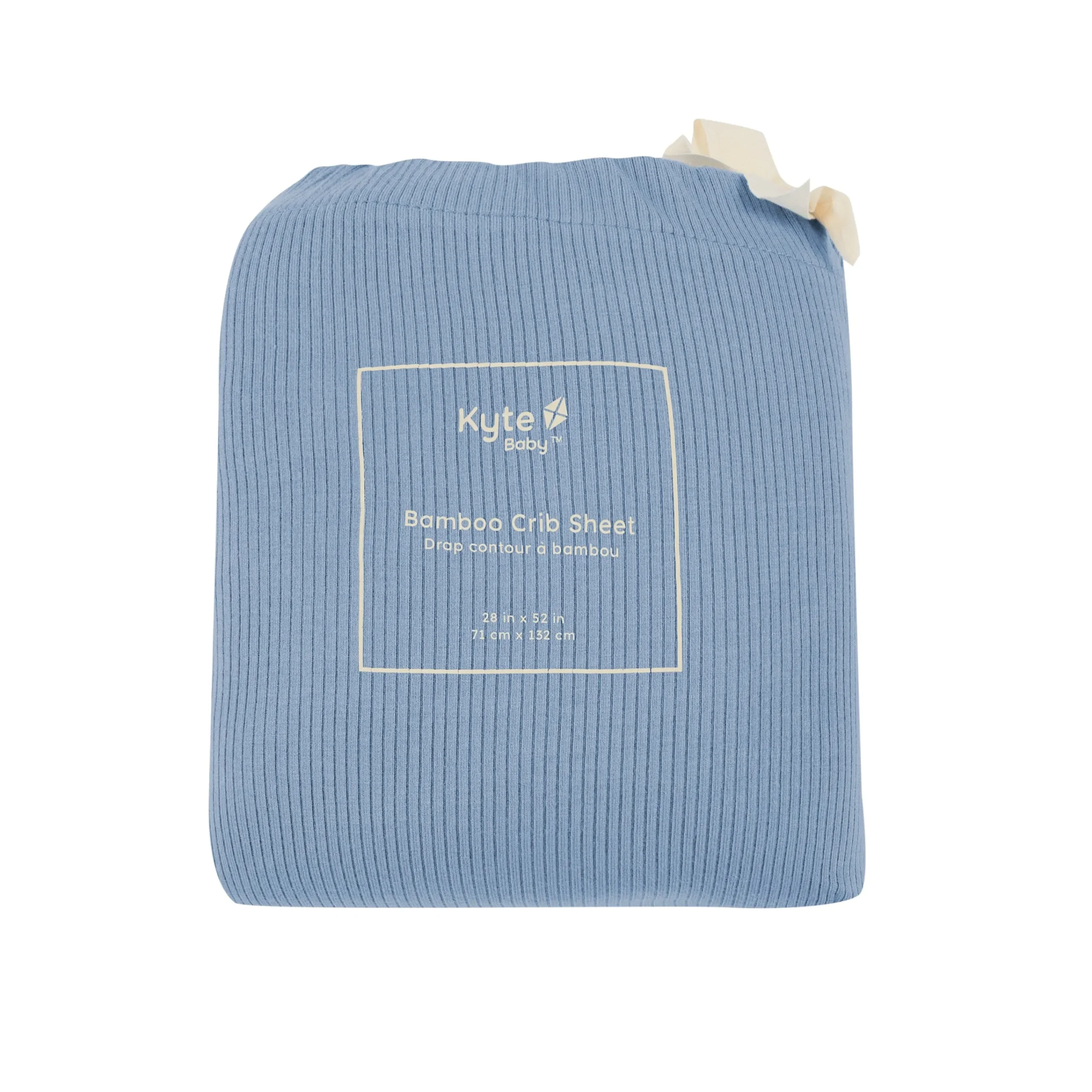 Kyte Baby Ribbed Crib Sheet in Slate New