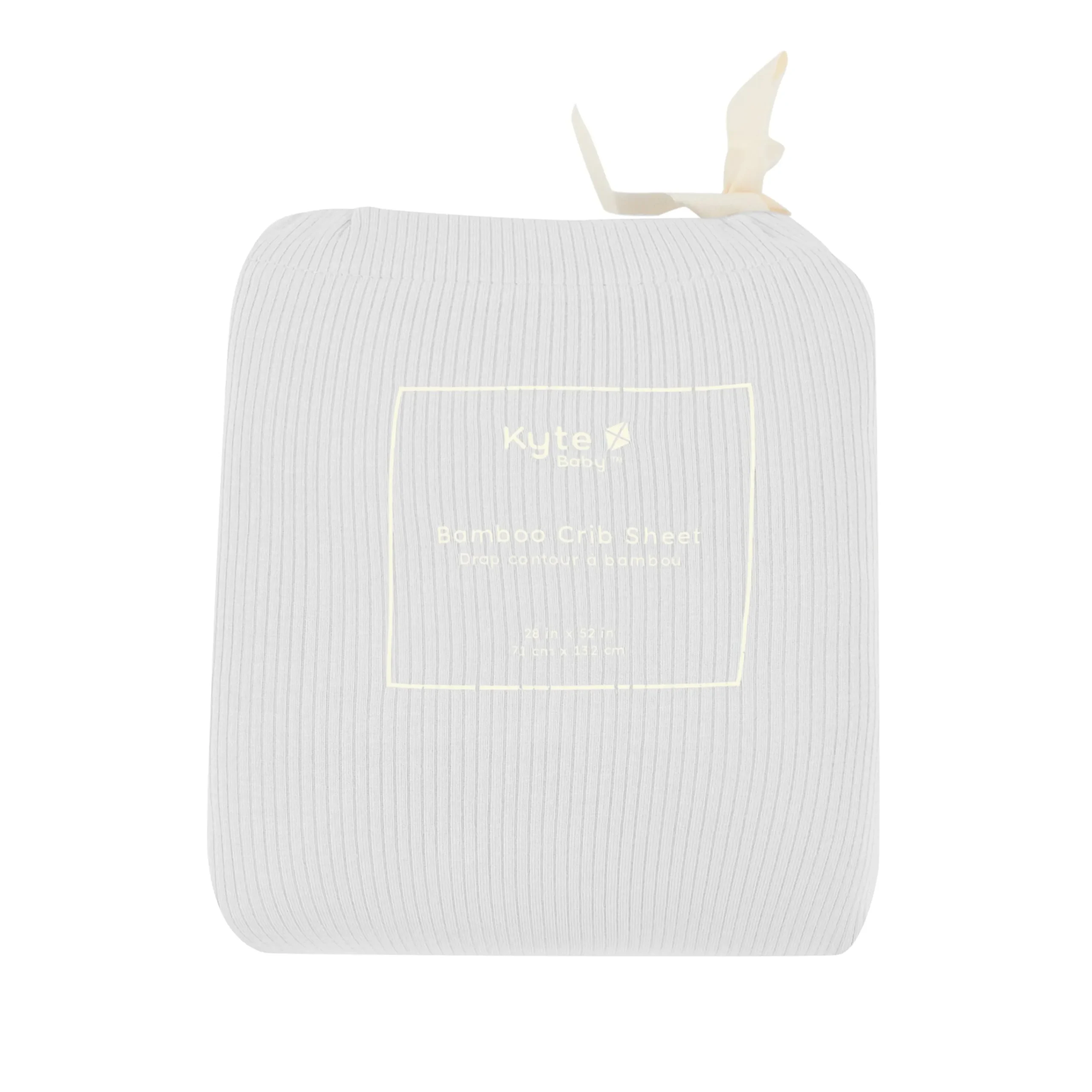 Kyte Baby Ribbed Crib Sheet in Storm Outlet