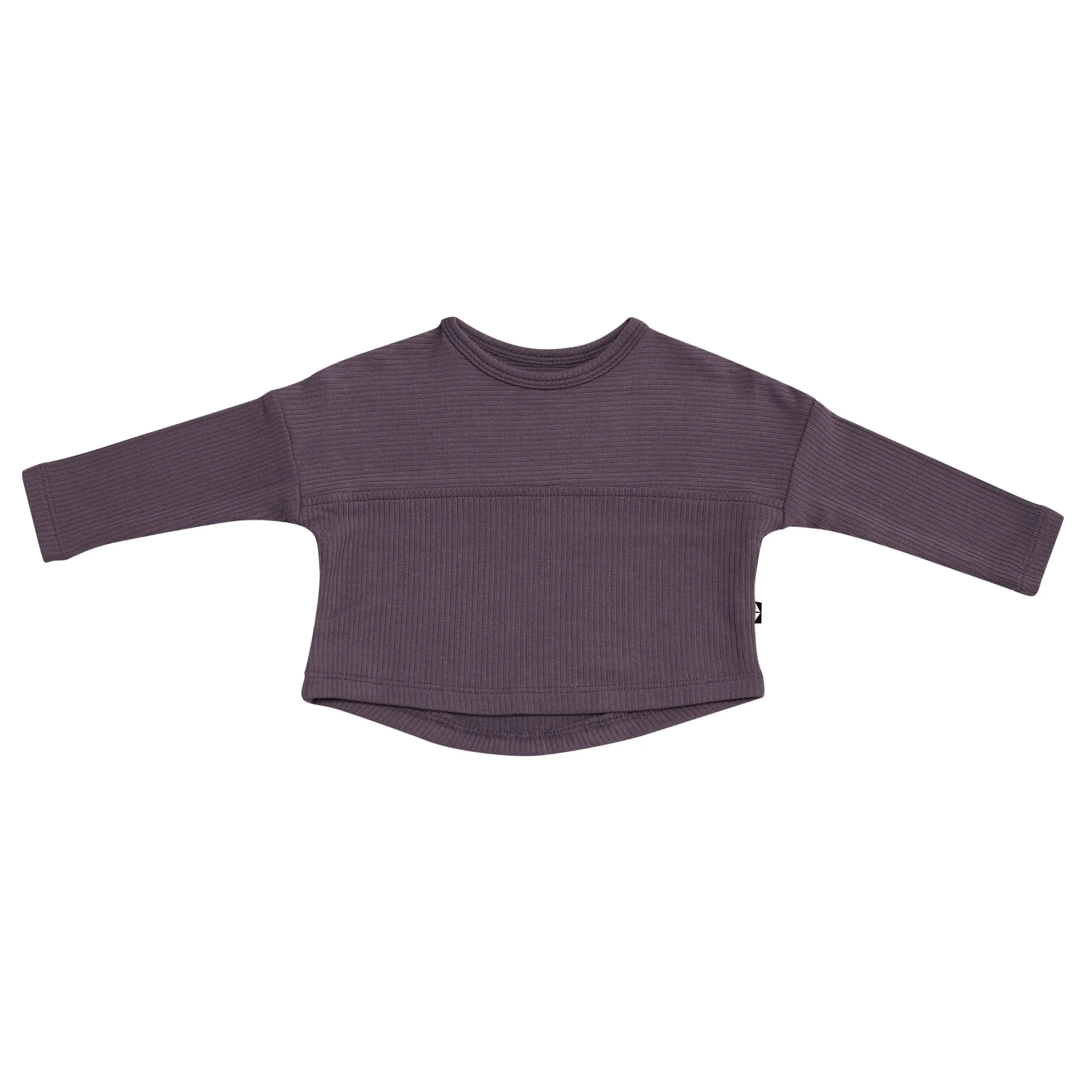 Kyte Baby Ribbed Drop Shoulder Top in Currant Best