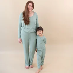 Kyte Baby Ribbed Drop Shoulder Top in Thyme Sale