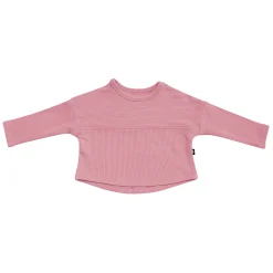 Kyte Baby Ribbed Drop Shoulder Top in Apple Blossom Clearance