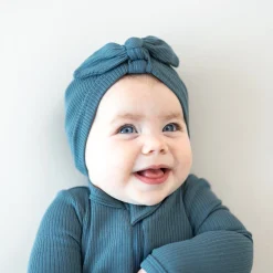 Kyte Baby Ribbed Headwrap in Atlantic Clearance