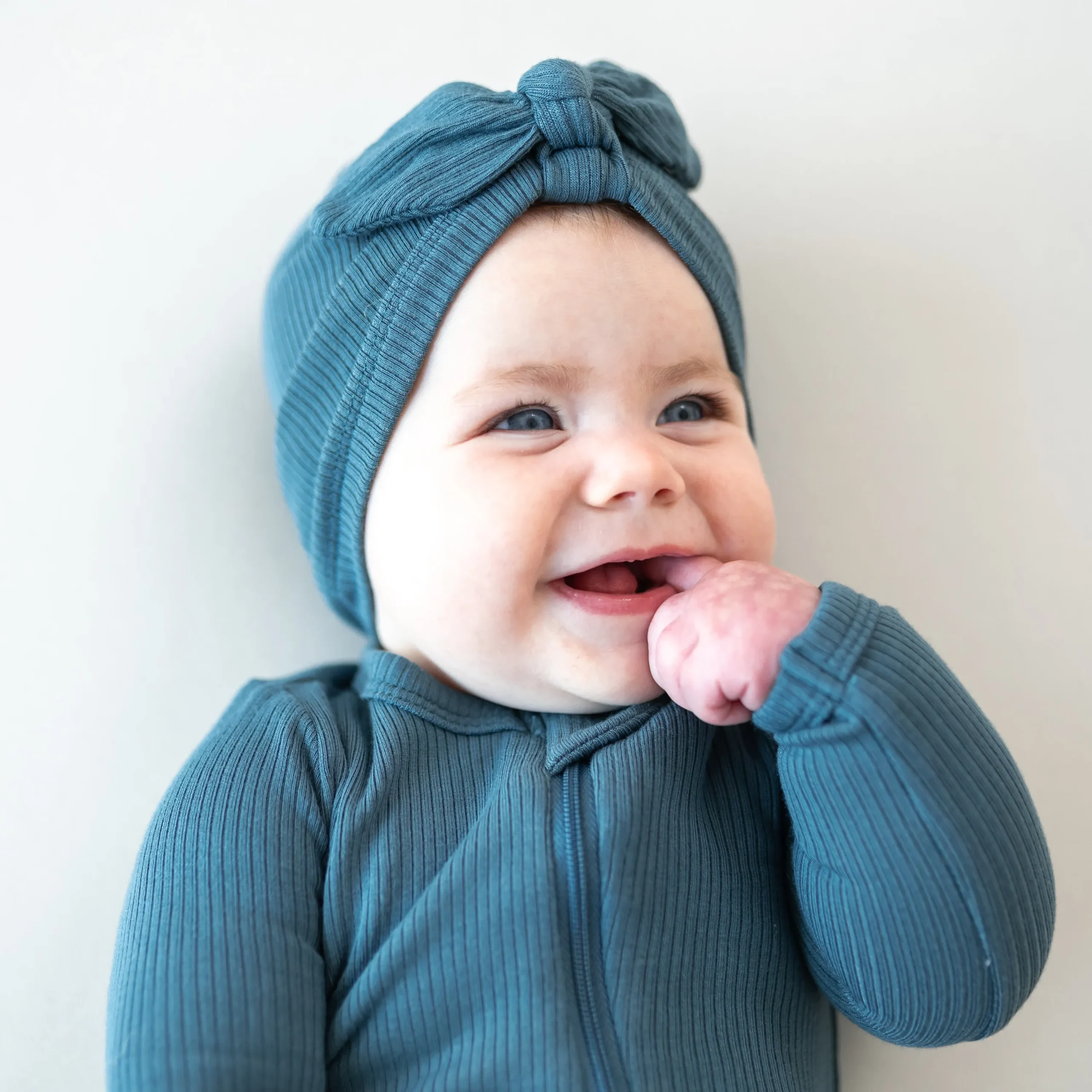 Kyte Baby Ribbed Headwrap in Atlantic Clearance