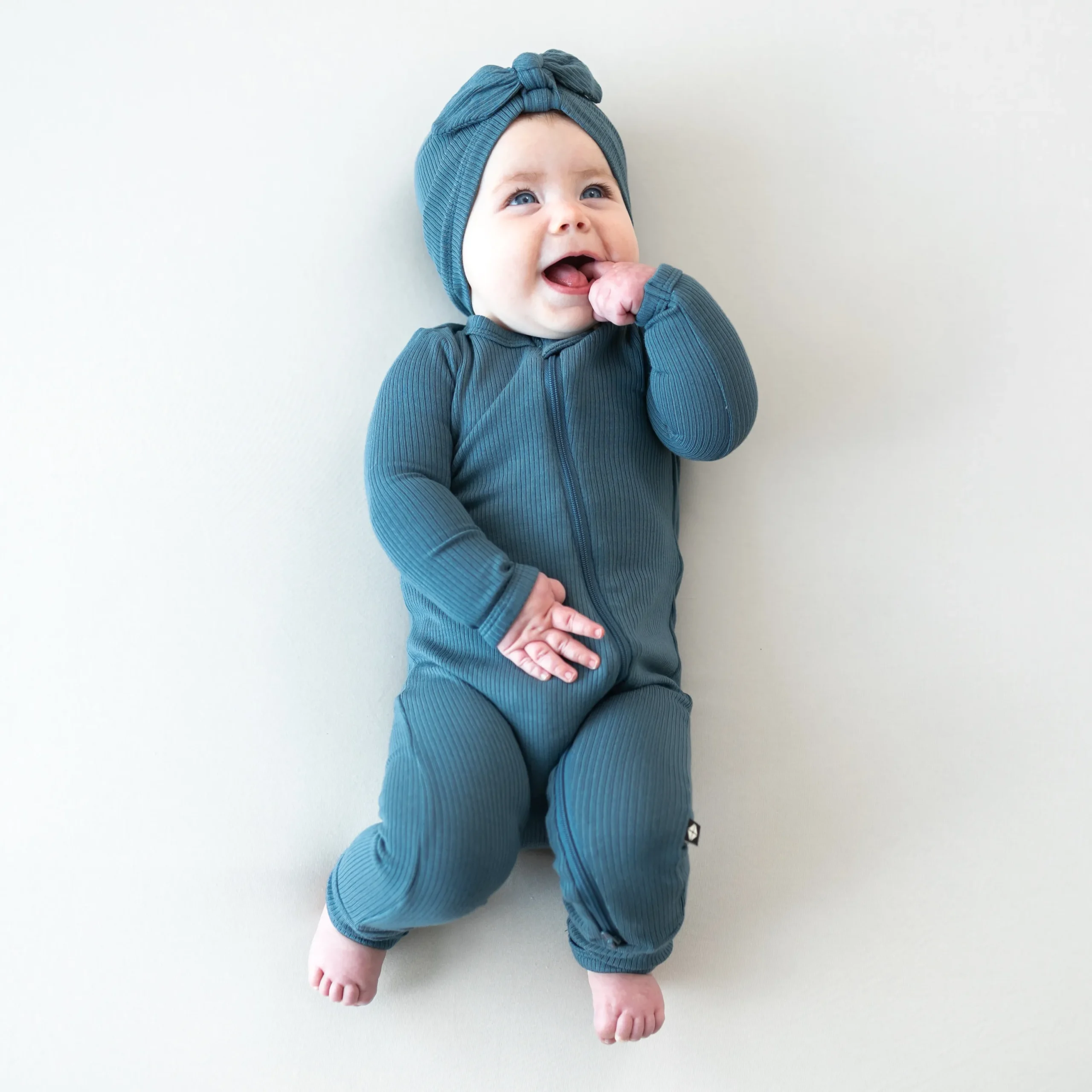 Kyte Baby Ribbed Headwrap in Atlantic Clearance