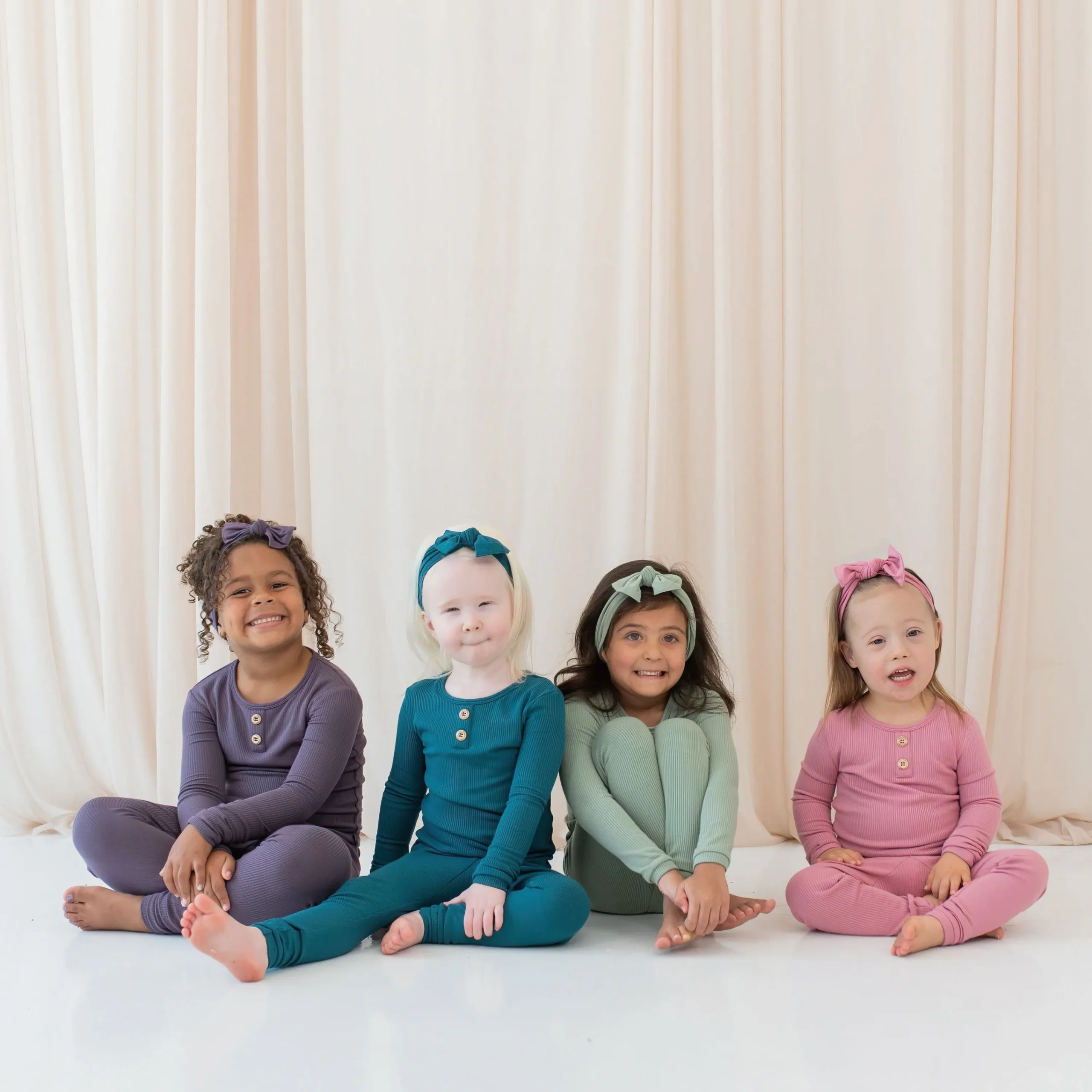 Kyte Baby Ribbed Henley Set in Apple Blossom Online