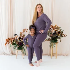 Kyte Baby Ribbed Henley Set in Currant Online