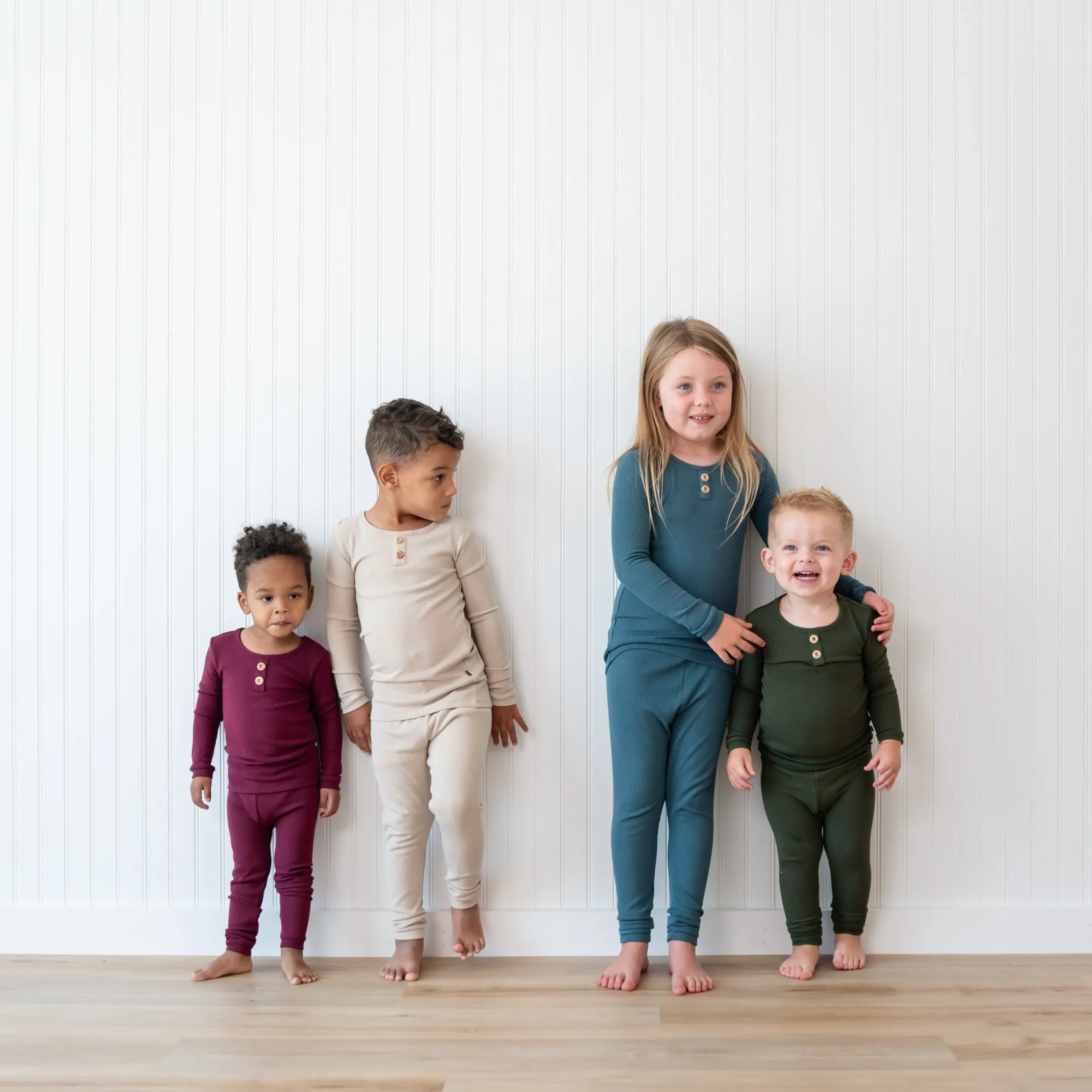 Kyte Baby Ribbed Henley Set in Fir Best