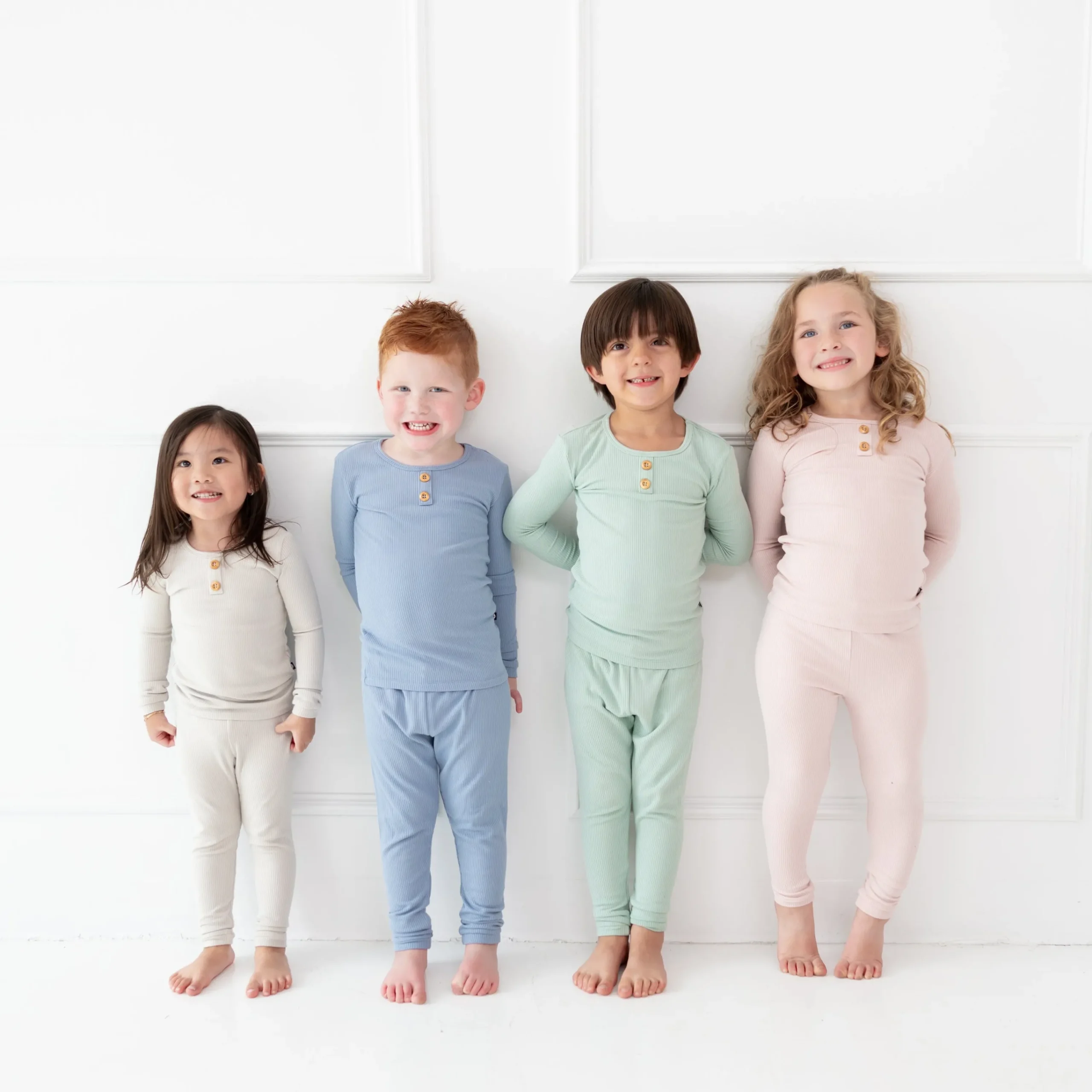 Kyte Baby Ribbed Henley Set in Sage Best