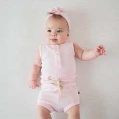 Kyte Baby Ribbed Henley Tank Set in Sakura Online