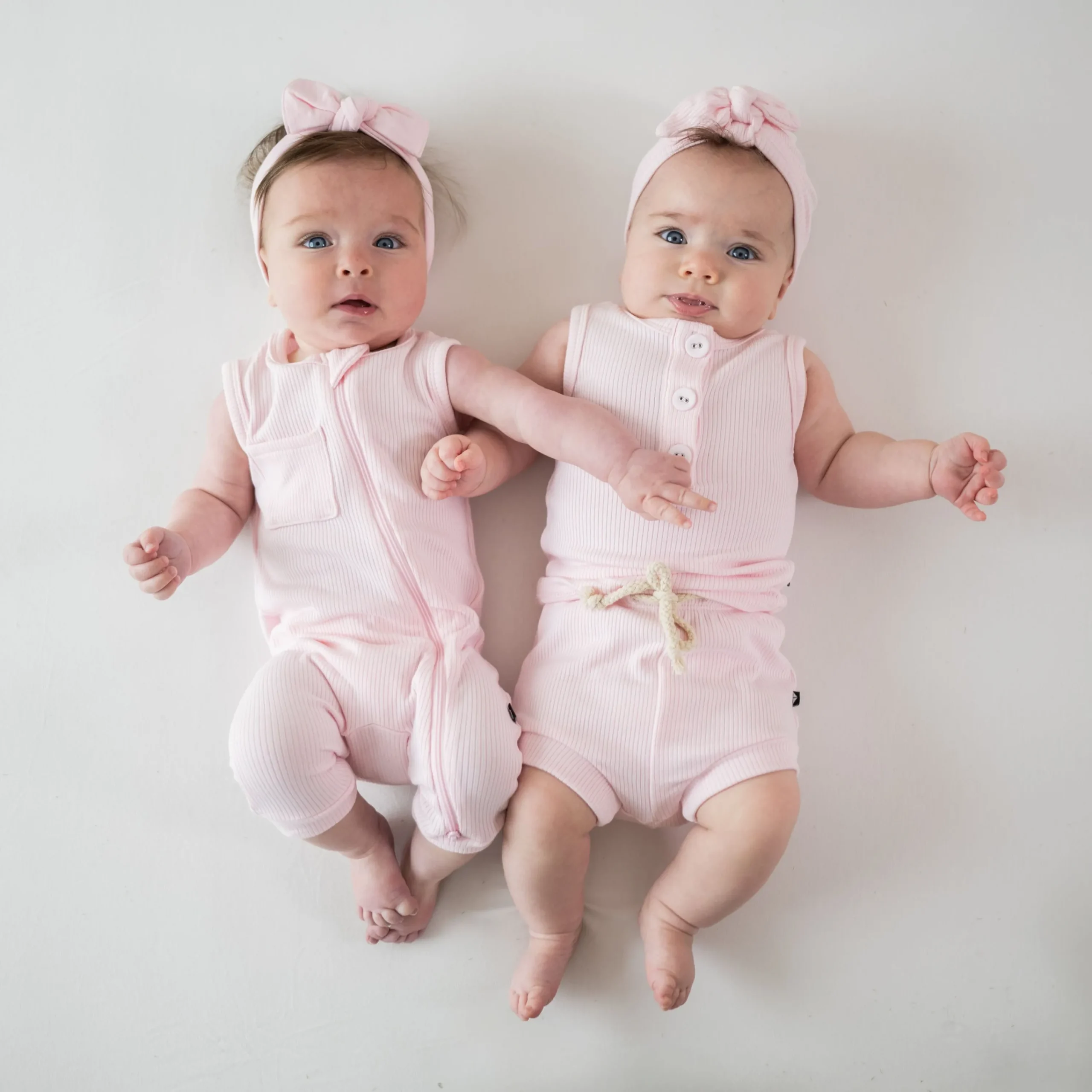 Kyte Baby Ribbed Henley Tank Set in Sakura Online