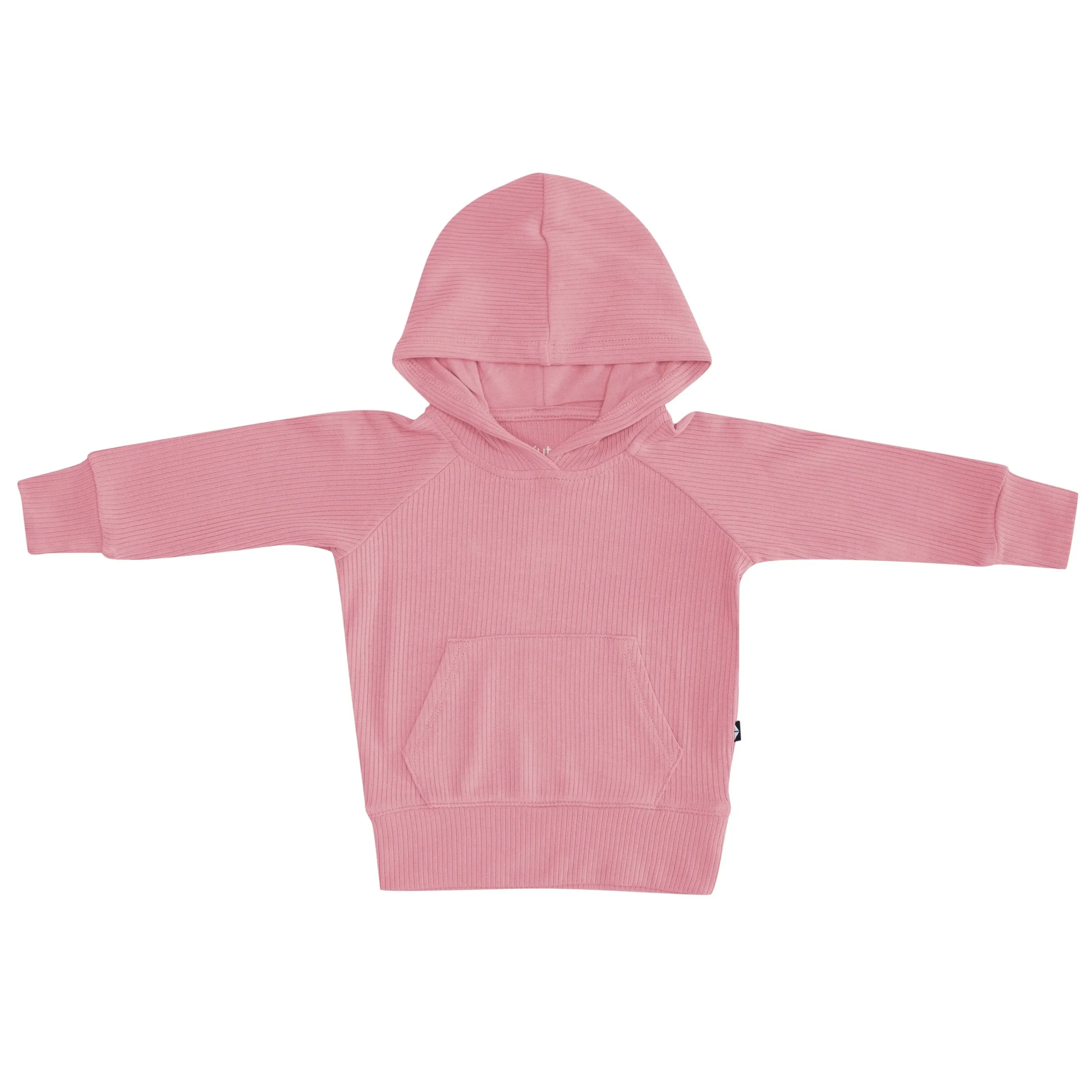 Kyte Baby Ribbed Hoodie in Apple Blossom Discount