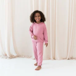 Kyte Baby Ribbed Hoodie in Apple Blossom Discount