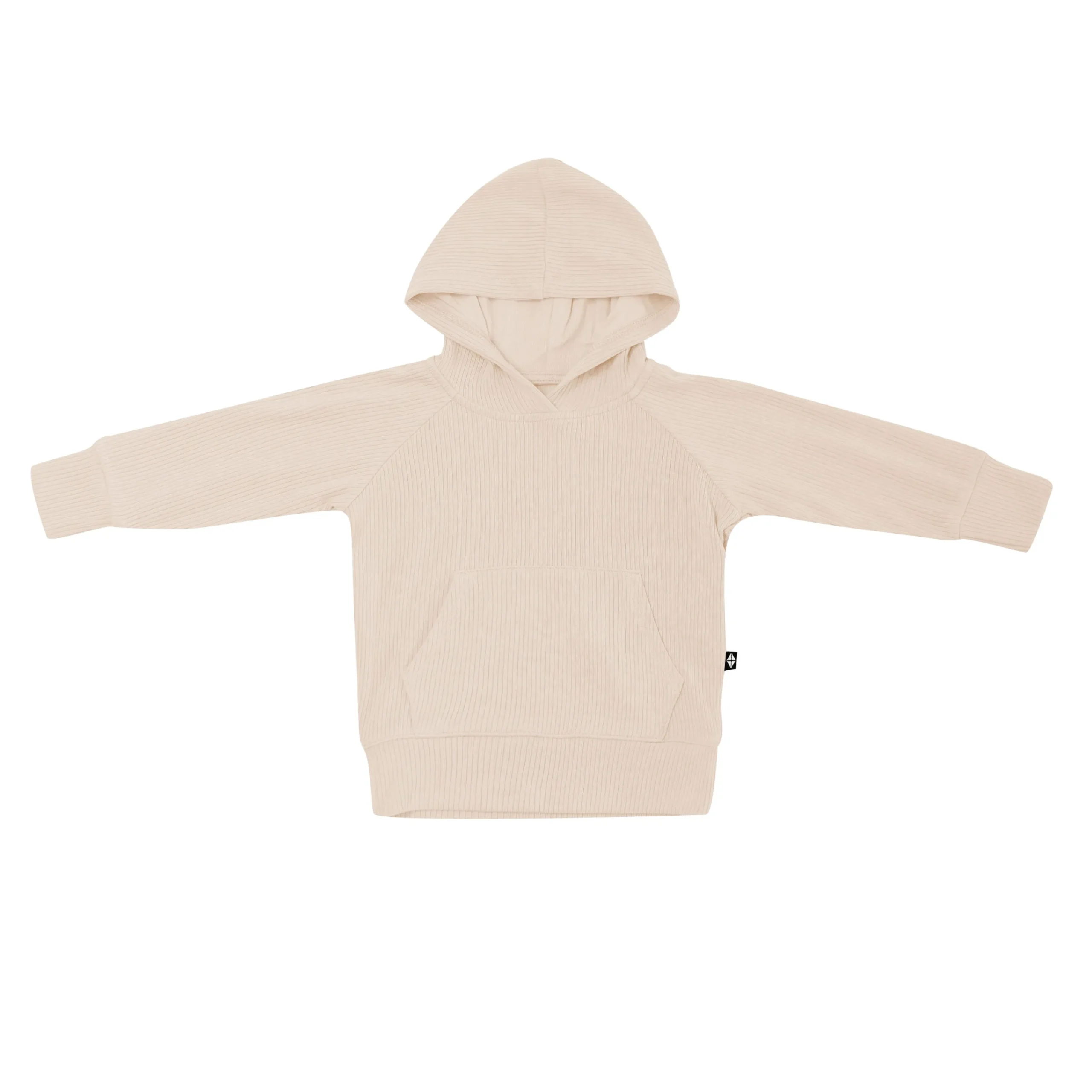 Kyte Baby Ribbed Hoodie in Bisque Online