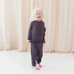 Kyte Baby Ribbed Hoodie in Currant Hot