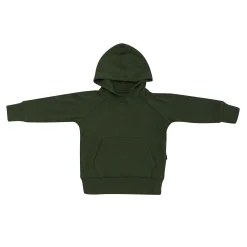Kyte Baby Ribbed Hoodie in Fir Hot