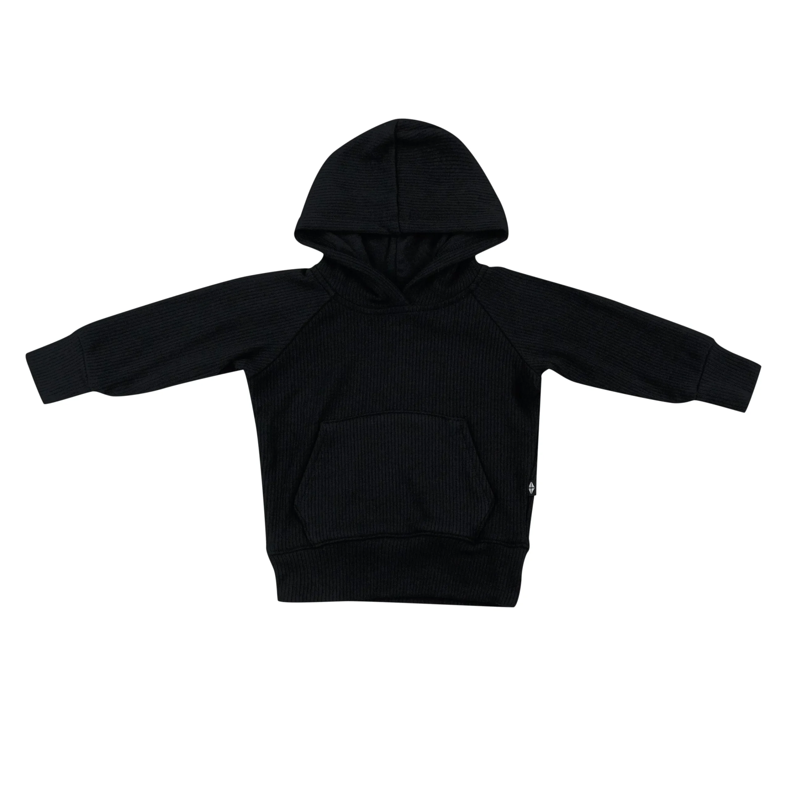 Kyte Baby Ribbed Hoodie in Midnight Clearance