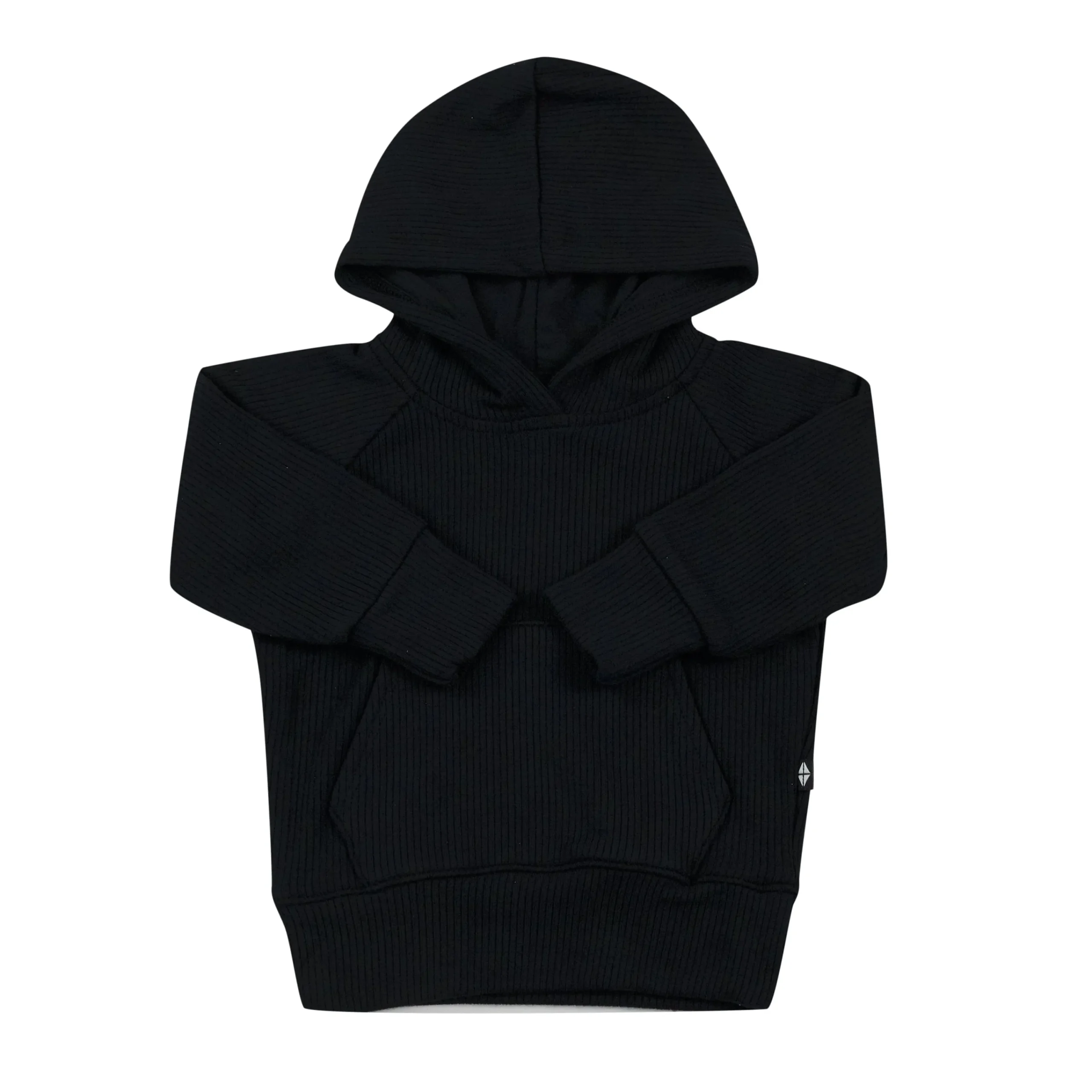 Kyte Baby Ribbed Hoodie in Midnight Clearance