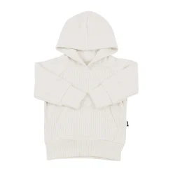 Kyte Baby Ribbed Hoodie in Oat Sale