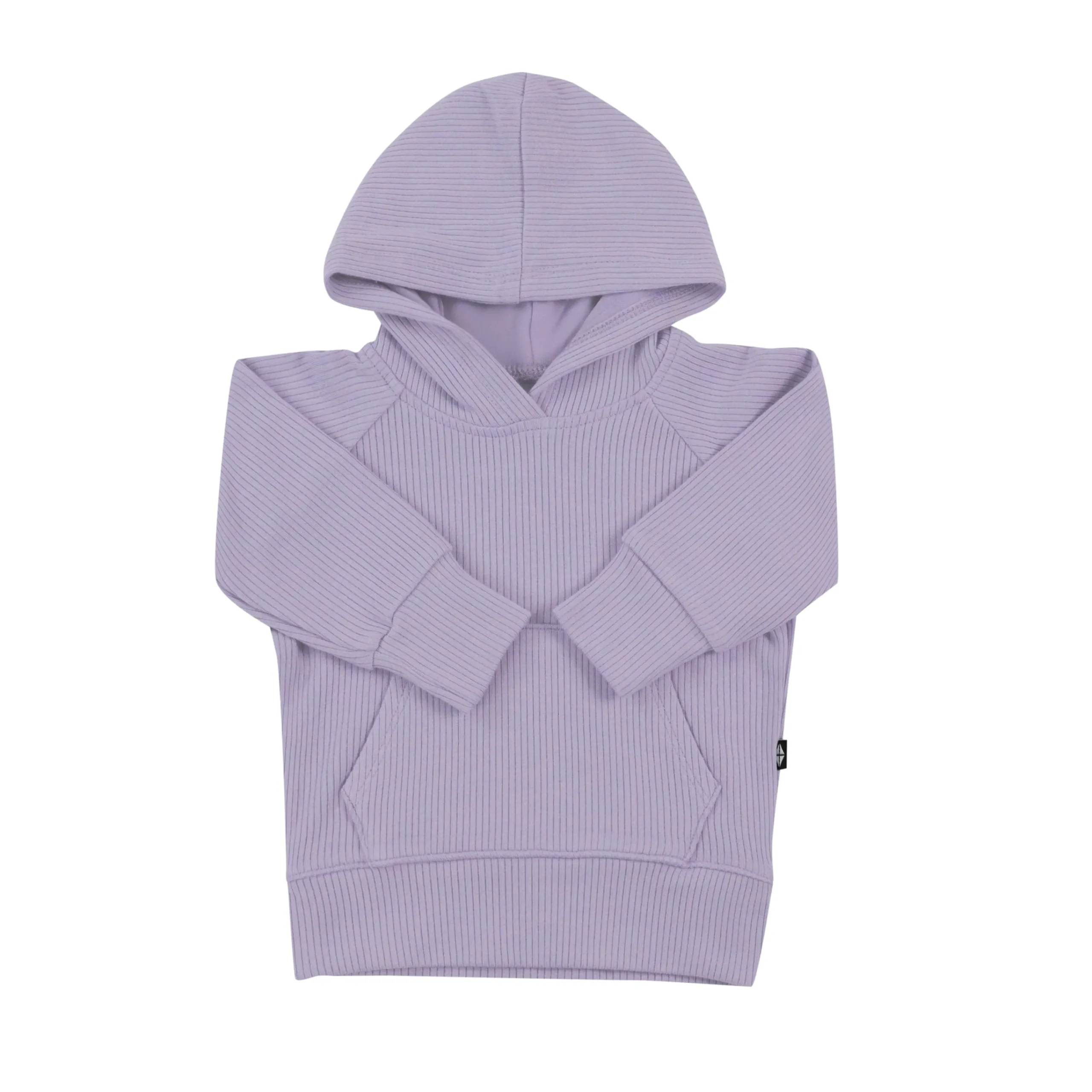 Kyte Baby Ribbed Hoodie in Taro Clearance