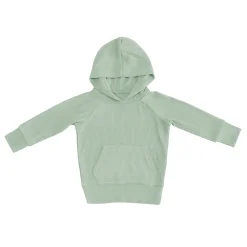 Kyte Baby Ribbed Hoodie in Thyme Hot