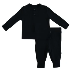 Kyte Baby Ribbed Infant Henley Set in Midnight Sale
