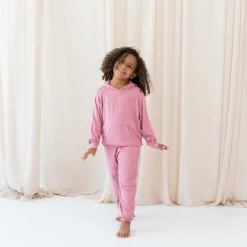 Kyte Baby Ribbed Jogger Pant in Apple Blossom Outlet