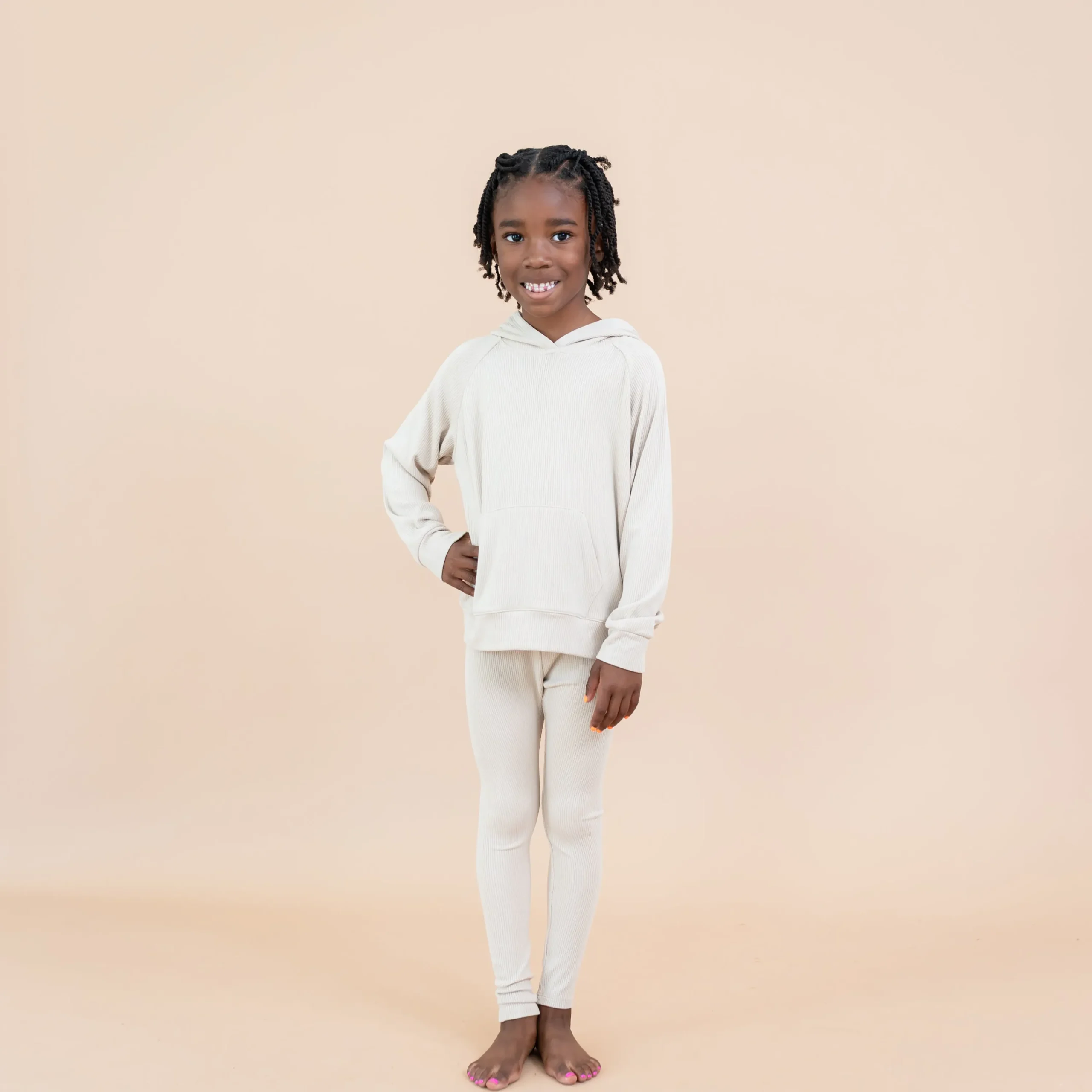 Kyte Baby Ribbed Leggings in Bisque Hot