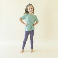 Kyte Baby Ribbed Leggings in Currant Best