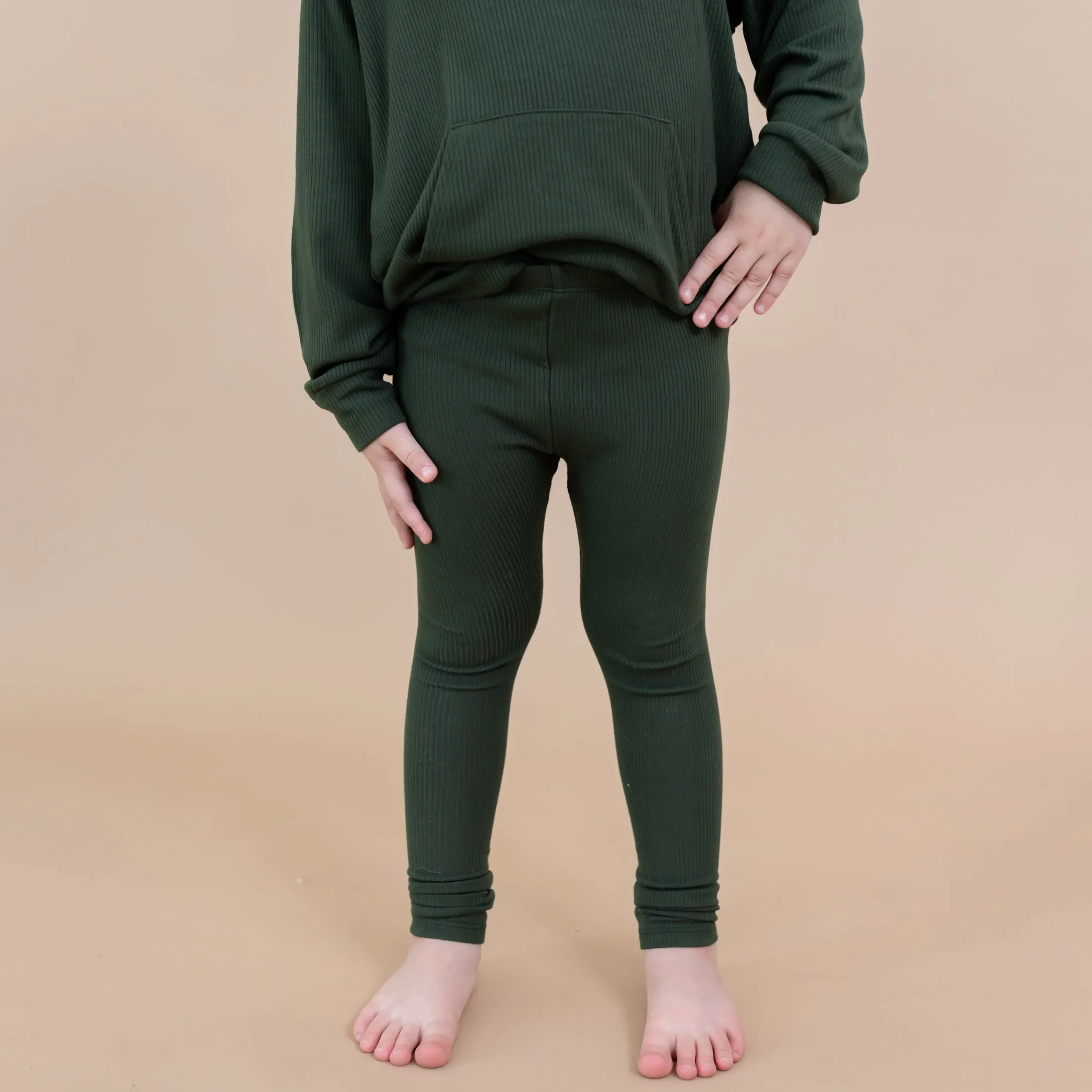 Kyte Baby Ribbed Leggings in Fir Sale