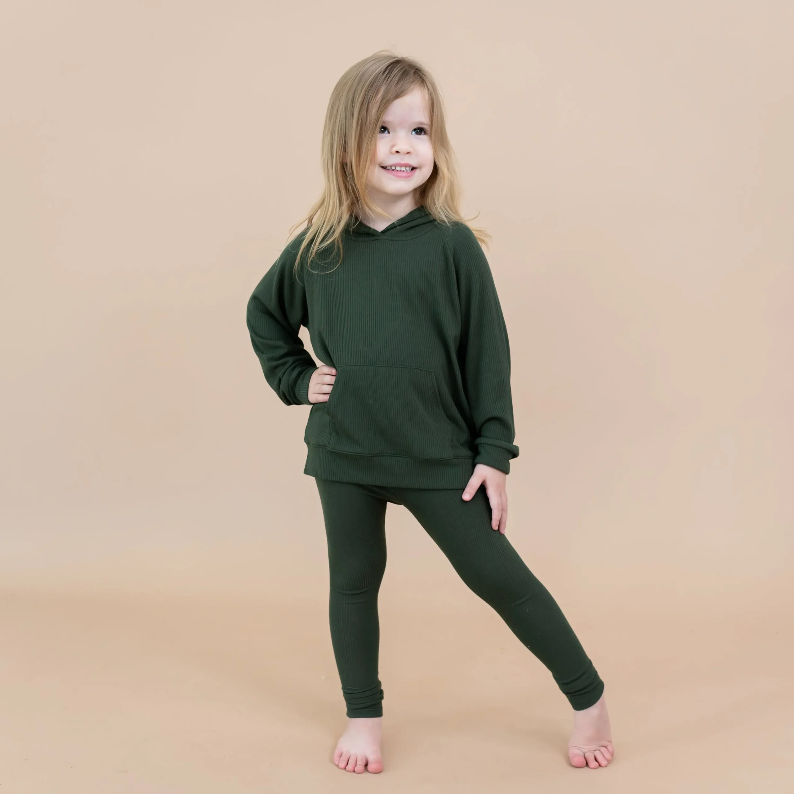 Kyte Baby Ribbed Leggings in Fir Sale