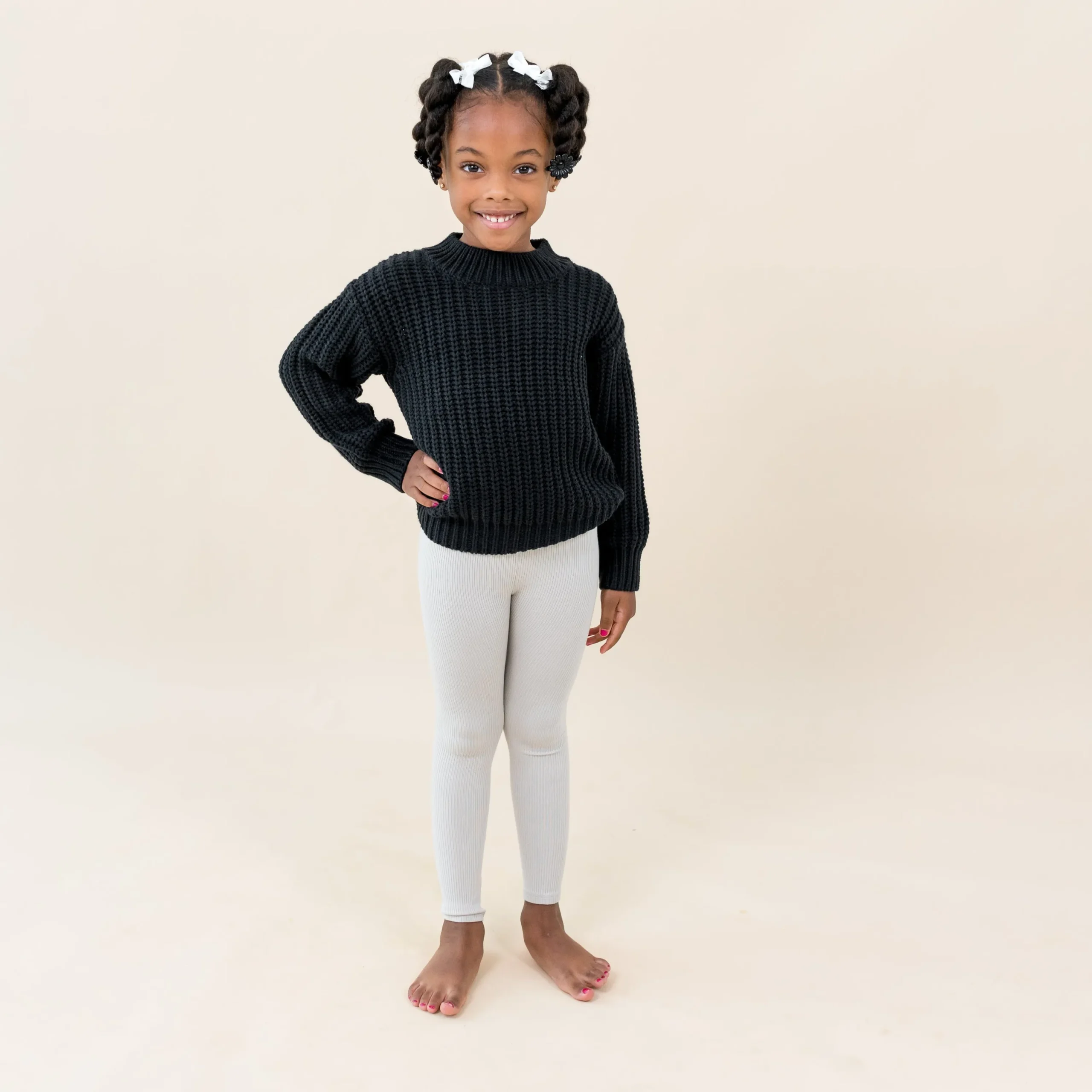 Kyte Baby Ribbed Leggings in Oat