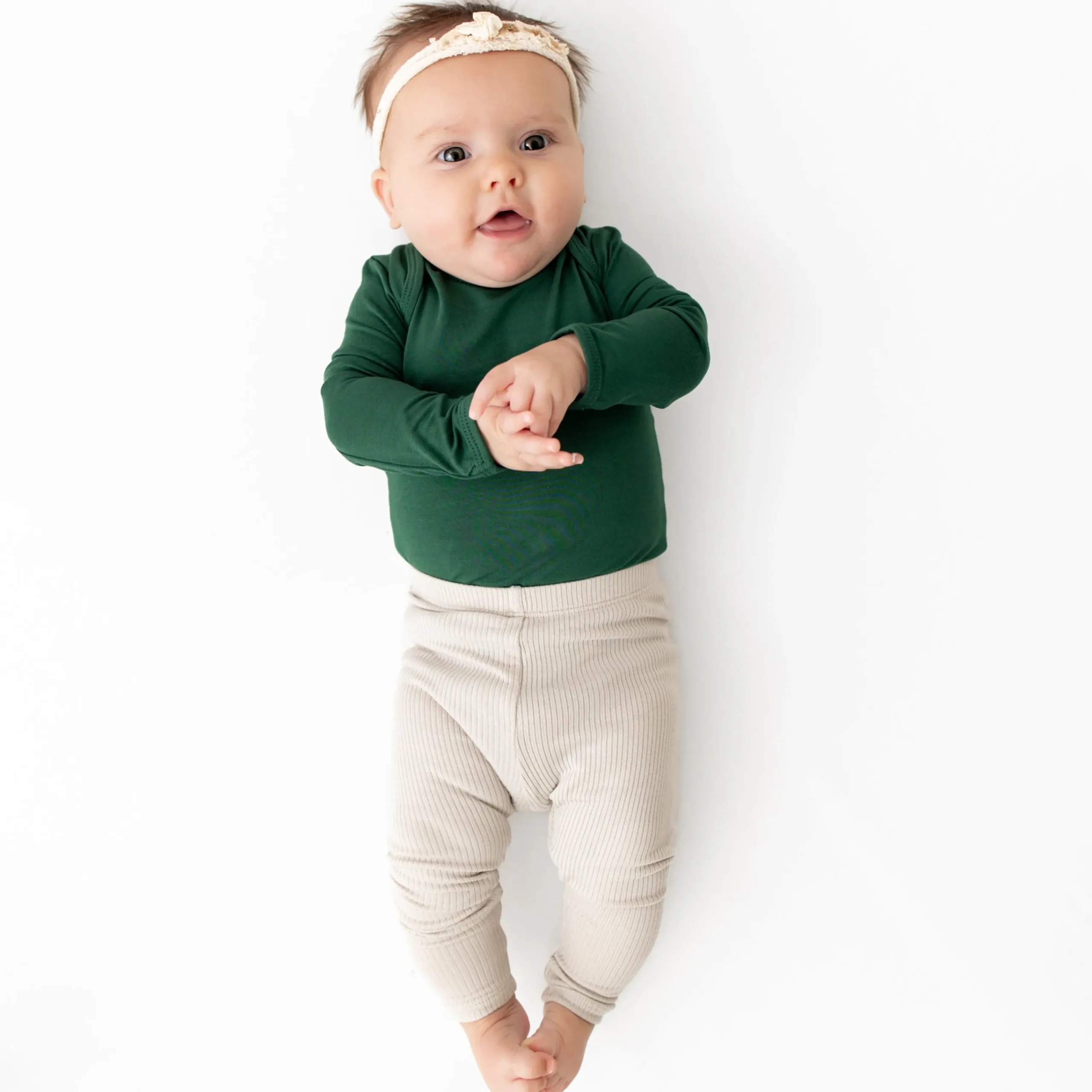 Kyte Baby Ribbed Leggings in Oat