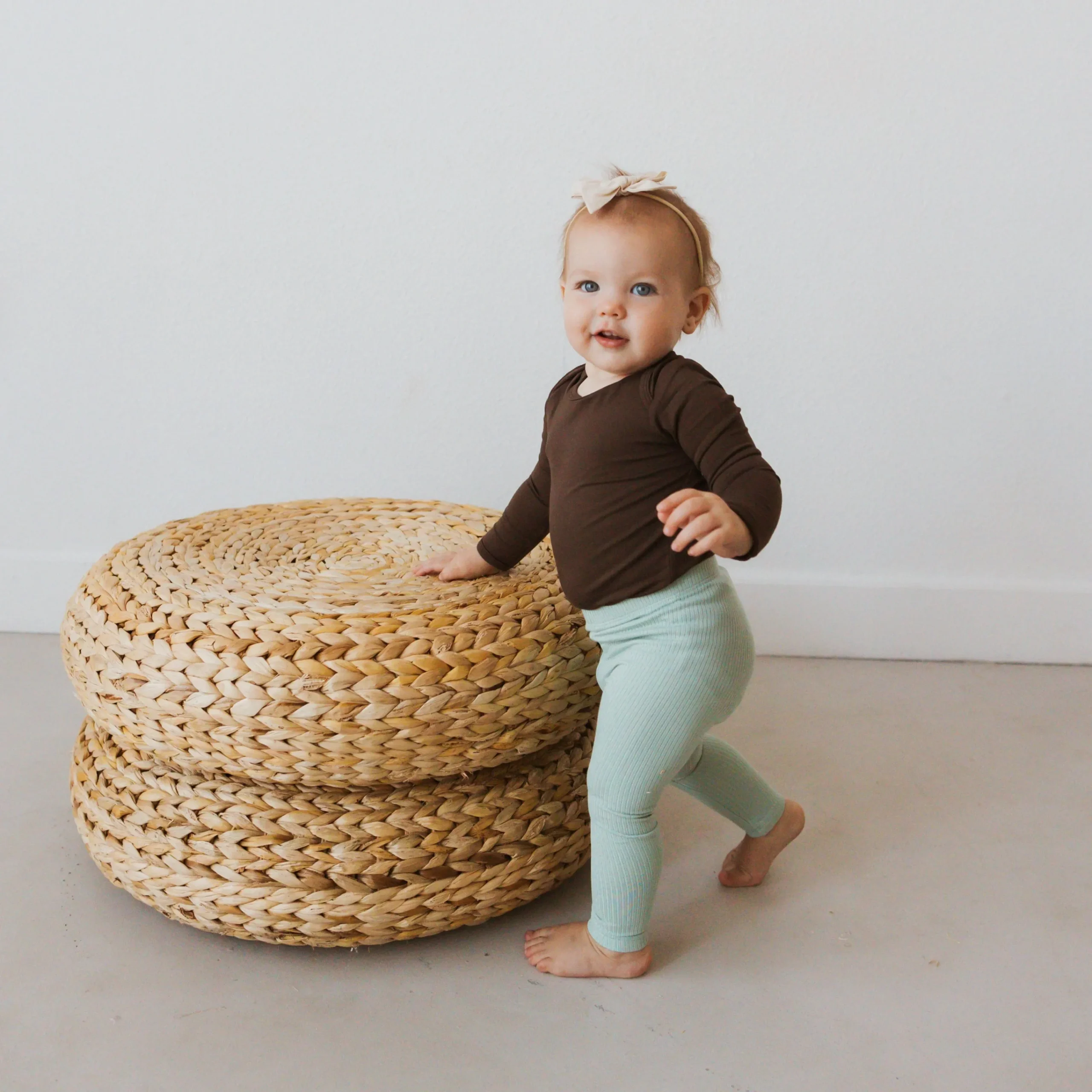 Kyte Baby Ribbed Leggings in Sage Hot