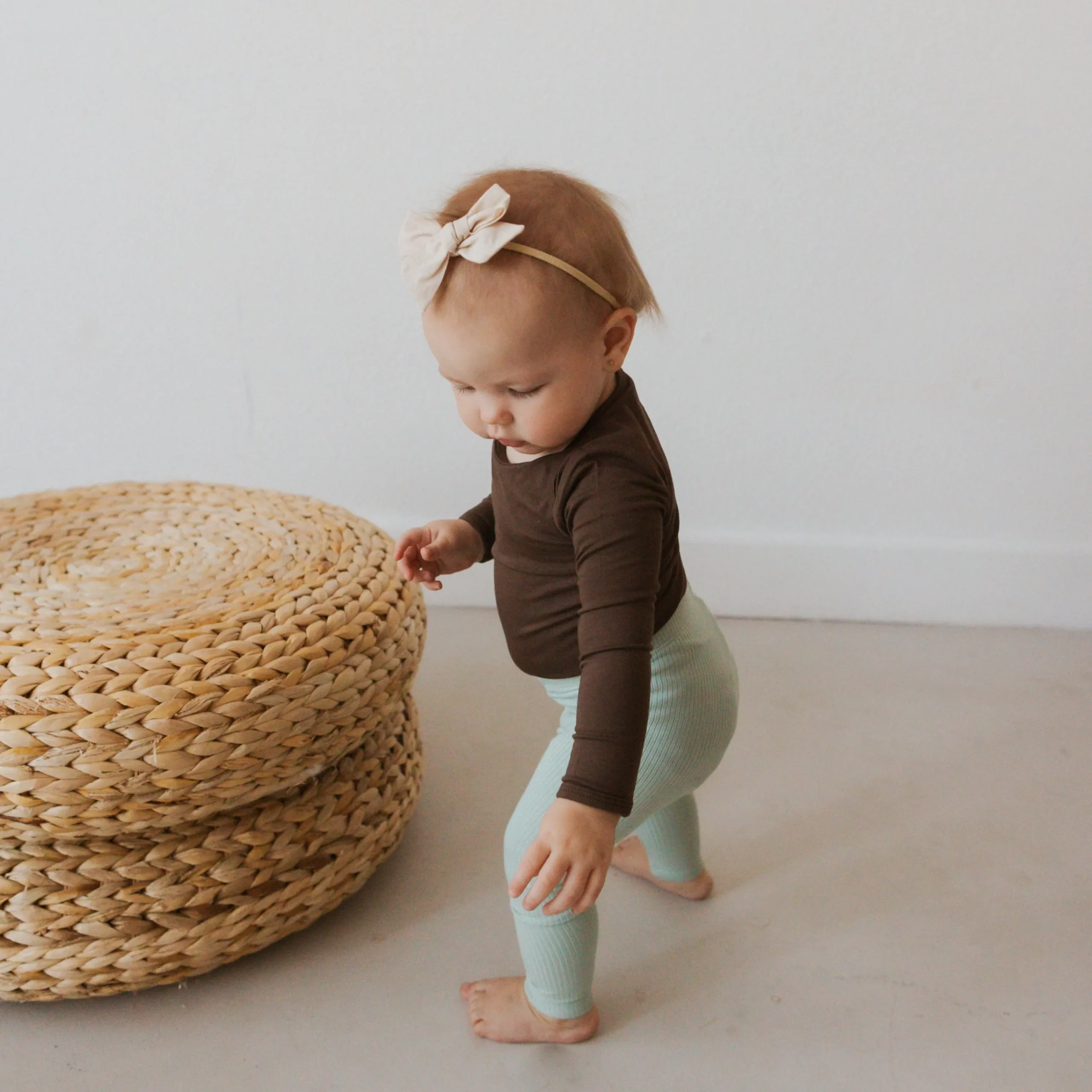 Kyte Baby Ribbed Leggings in Sage Hot