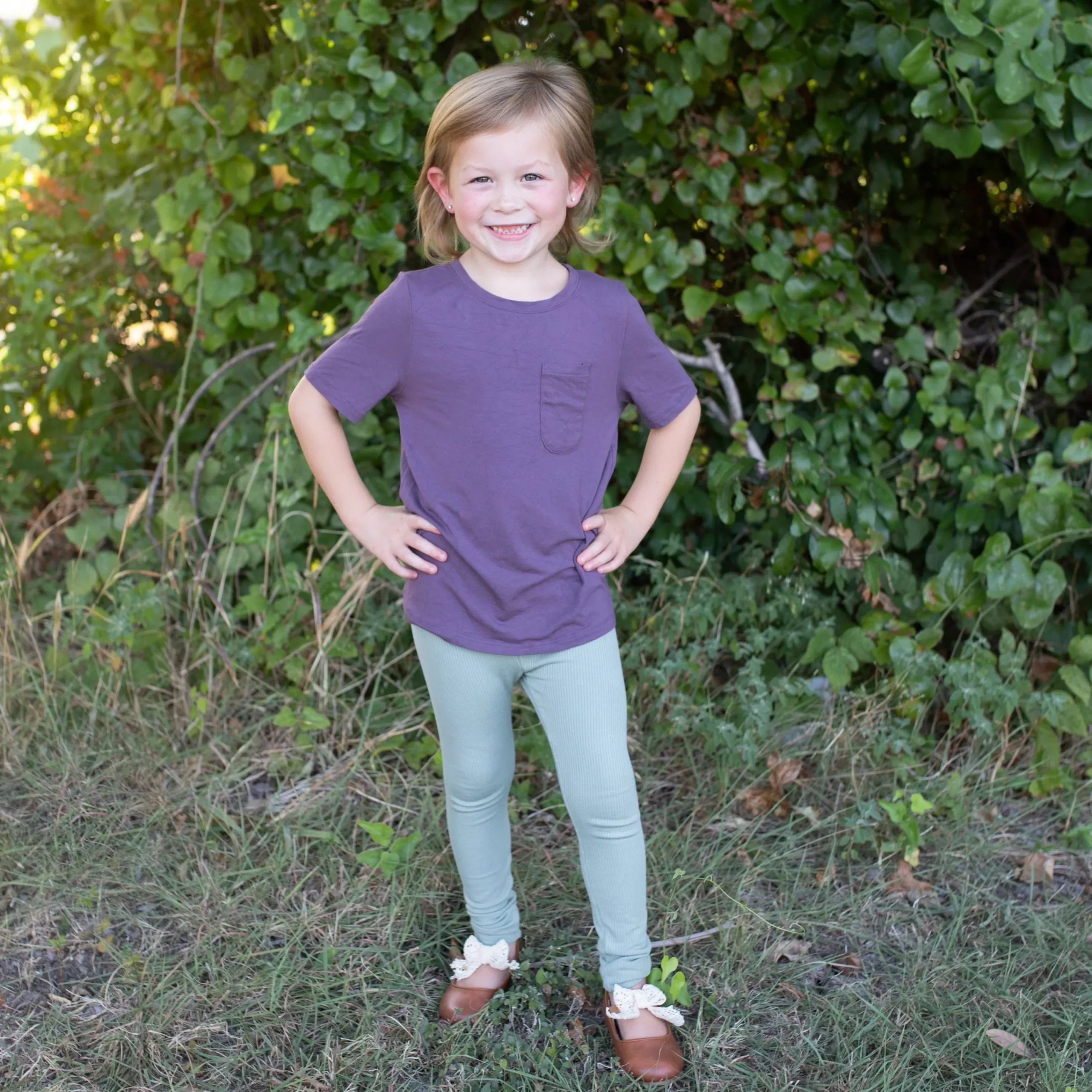 Kyte Baby Ribbed Leggings in Thyme Sale