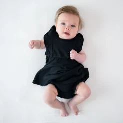 Kyte Baby Ribbed Peplum Dress Set in Midnight Hot