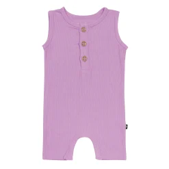 Kyte Baby Ribbed Sleeveless Shortall in Poi New