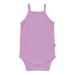 Kyte Baby Ribbed Spaghetti Strap Bodysuit in Poi New