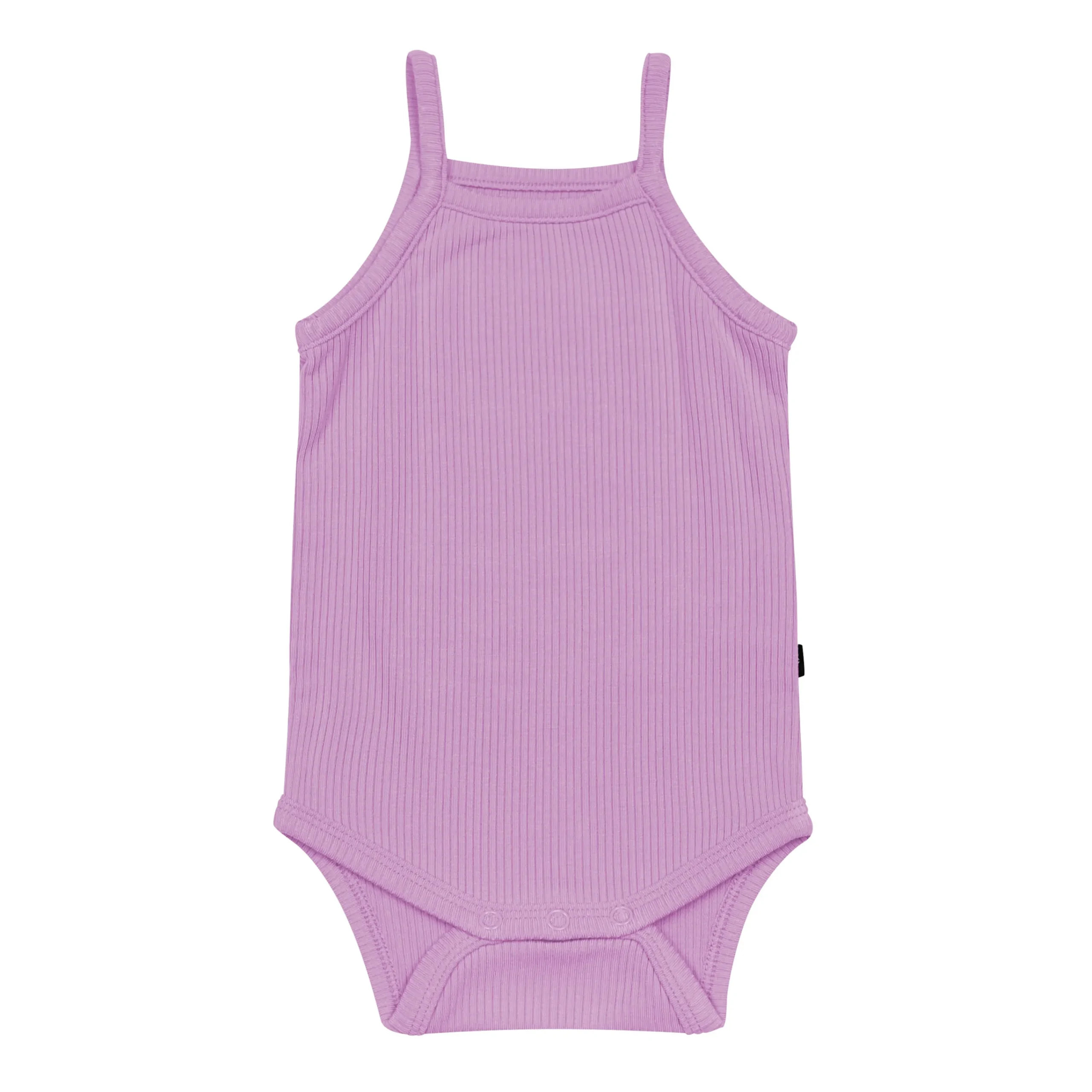 Kyte Baby Ribbed Spaghetti Strap Bodysuit in Poi New