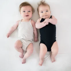 Kyte Baby Ribbed Spaghetti Strap Bodysuit in Midnight New