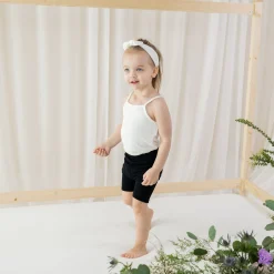 Kyte Baby Ribbed Spaghetti Strap Bodysuit in Cloud